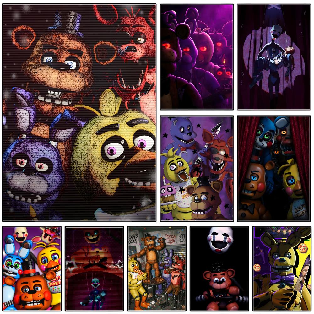 Gaming Accessories Wallpaper - Poster Animatronico Horror F-FNAF, Adesivo Artistico