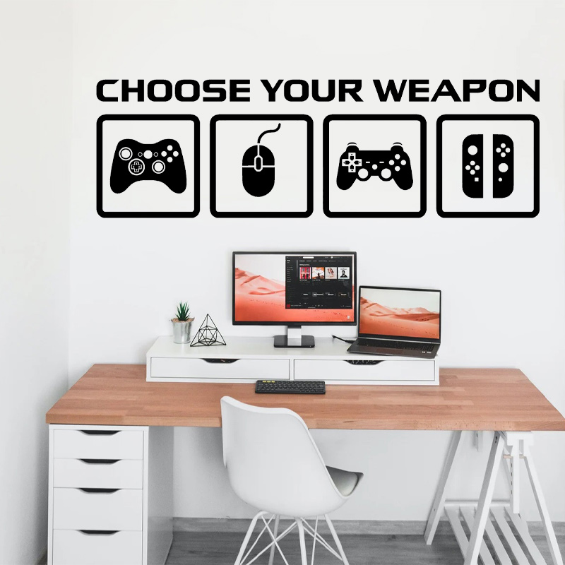 Gaming Accessories Wallpaper - Decalcomania della parete della decorazione del