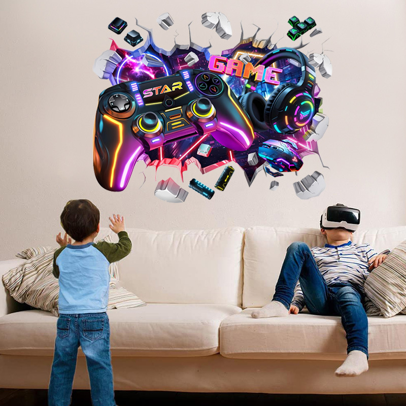 Gaming Accessories Wallpaper - Adesivi in vinile murali con graffiti