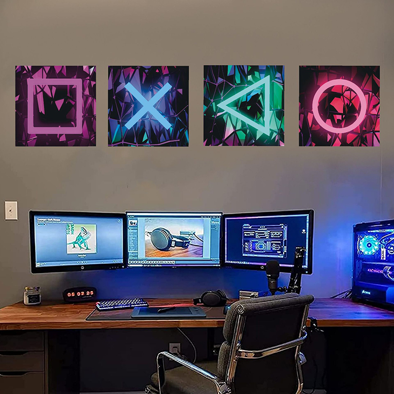 Gaming Accessories Wallpaper - 4 pezzi sala giochi per bambini