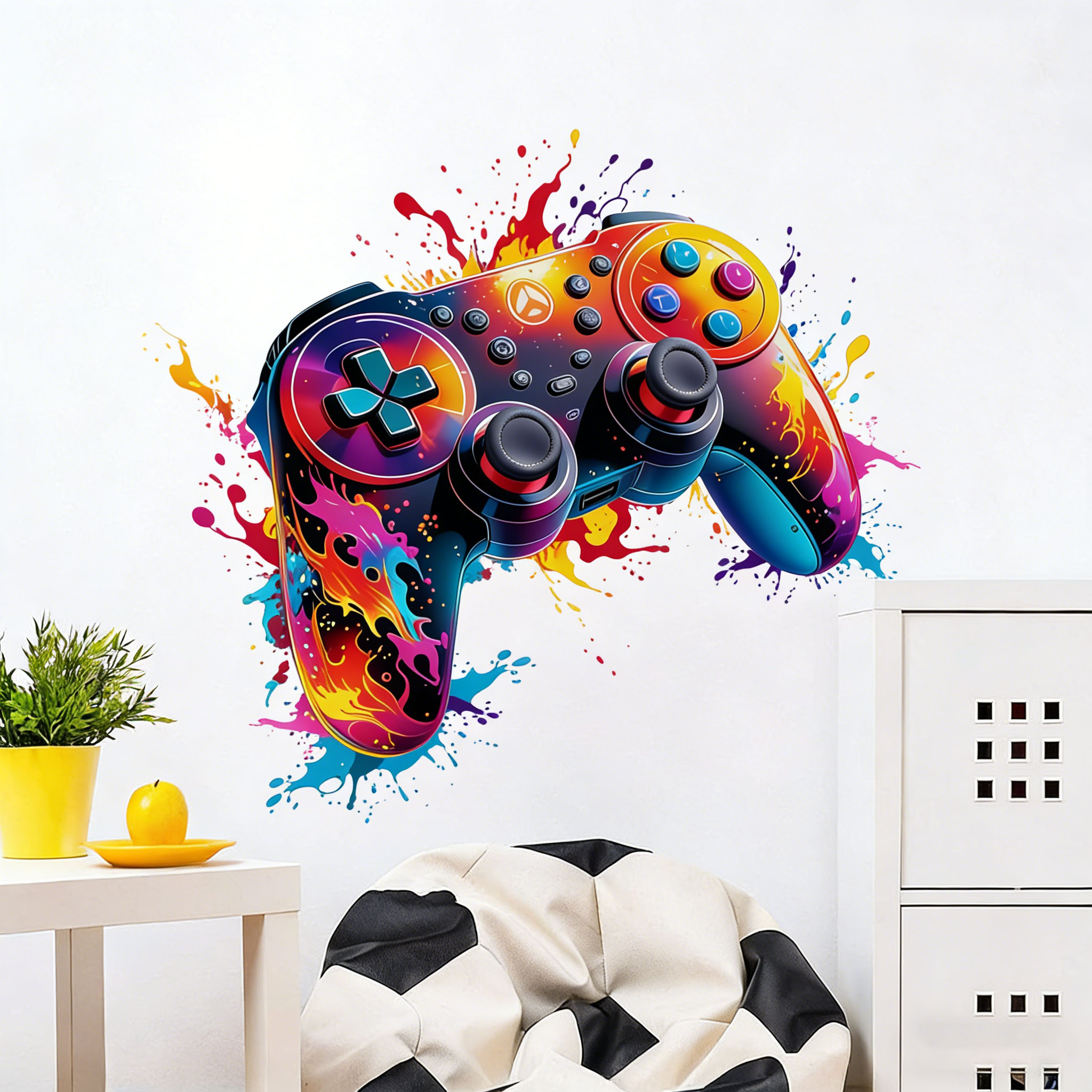 Adesivo Murale con Fiamme Ross - Gaming Accessories Wallpaper recensione e prezzo