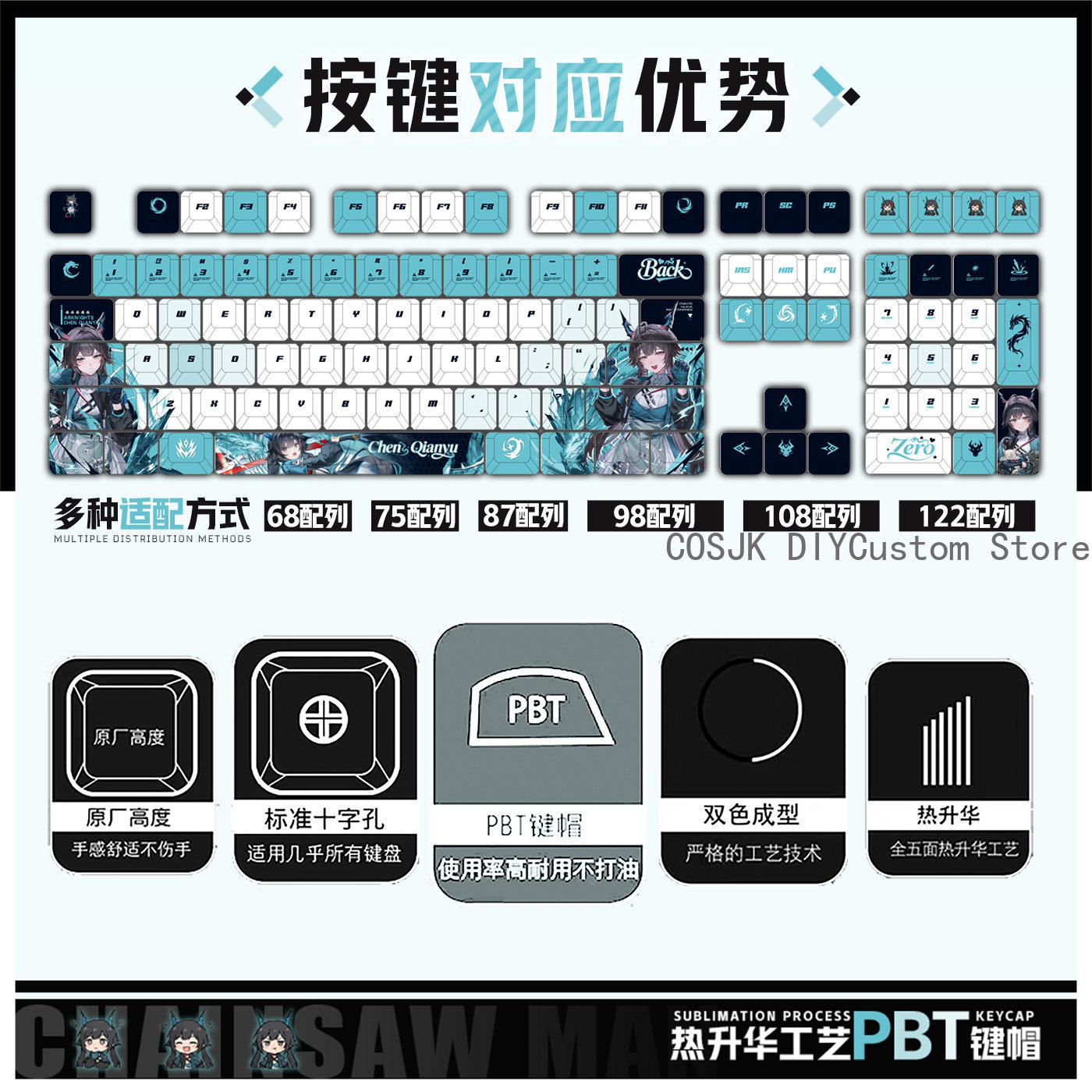 Set di 122 Tasti Anime Chen Qi - Gaming Accessories In China recensione e prezzo